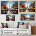 thumbnail image 4 of Designart "Popart Eiffel City Paris painting" Cityscapes Canvas Wall Art, 4 of 5
