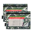 thumbnail image 5 of FORMRS 2 Pack Pencil Pouch for 3 Ring Binder with Clear Window Zipper Pen Case Stationery Organizer, Dark Green Flowers Pattern, 5 of 6