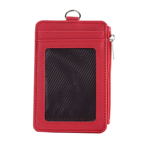 PBPBOX Protective Red PU Card Holder Case for Daily Use Purse and Card Storage