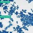 thumbnail image 3 of Nappe Ronde en Polyester 60 x 60 Pouces Lavable Réutilisable Imperméable - Imprimé Floral Bleu Pastoral pour Décoration Intérieure et Extérieure, 3 of 5