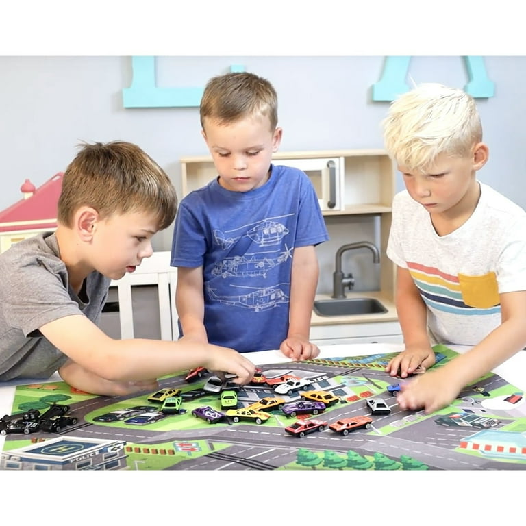 50pc Kidplokio Ultimate Fleet Multicolor Diecast Toy Cars Playset