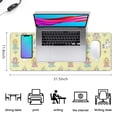 thumbnail image 5 of Long Mouse Pads for Desk,Yellow Princess Unicorn Pattern Desk Mats on Top Of Desks, Desk Mouse Pad Extra Large with 3mm Non-Slip Base and Stitched Edge for Gaming,Office,Work,Home 31.5"x11.8", 5 of 6
