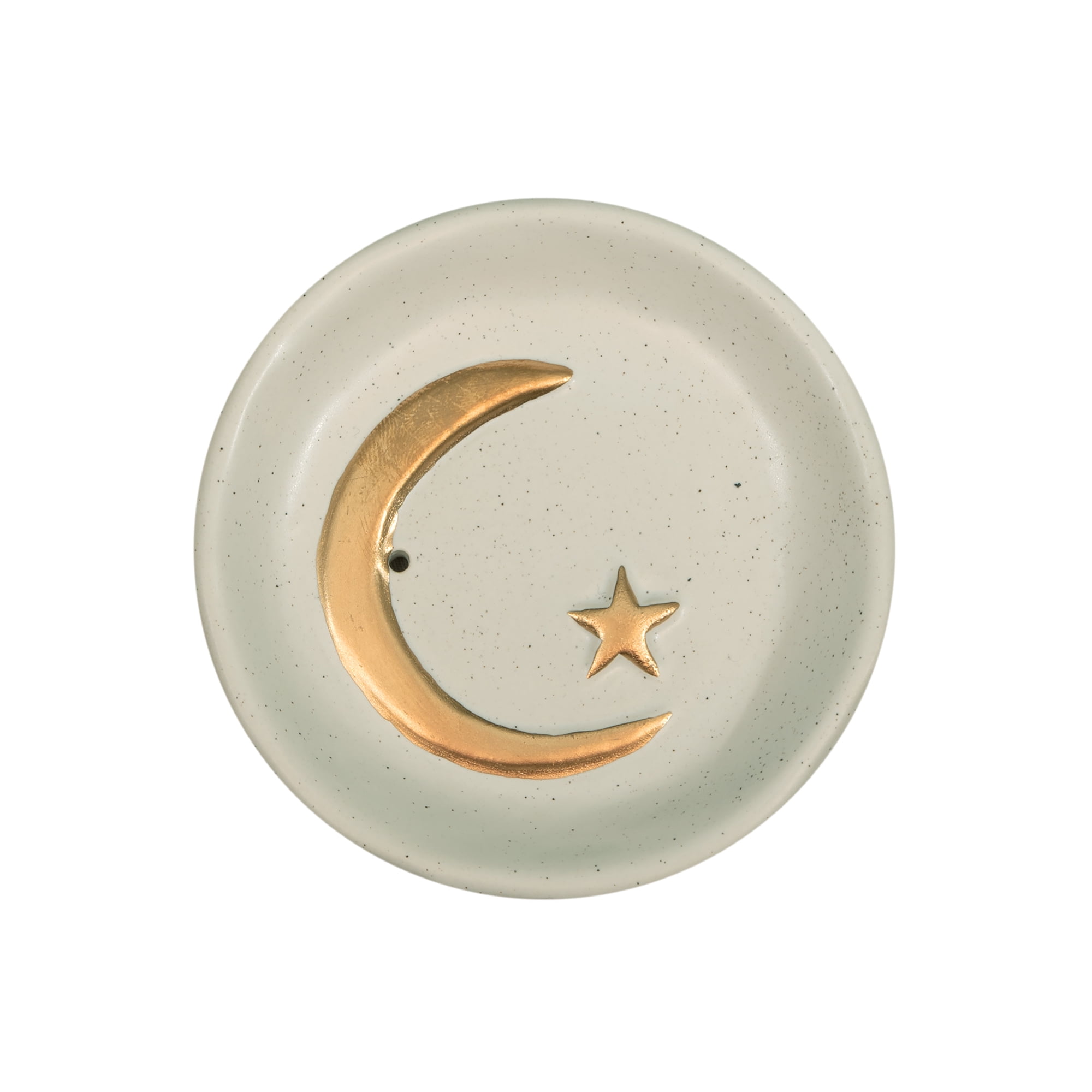 Innozen Ceramic Star And Moon Incense Holder With Black Particle