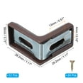 thumbnail image 2 of Uxcell Metal Corner Braces L-Shape Bracket Right Angle Board Holder Brown, 2 of 7