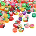 thumbnail image 3 of 200 piezas de cuentas de frutas multicolores Cuentas de arcilla polimérica Cuentas espaciadoras mixtas para hacer pulseras, collares, joyas y manualidades, 3 of 4