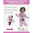 thumbnail image 2 of Disney Minnie Mouse Infant Baby Girls Fleece Pullover Hoodie and Pants Outfit Set Infant to Little Kid, 2 of 5