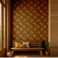 thumbnail image 2 of S4sassy Self-Stick Decorative Wallpaper, Floral Block Wall Paper, Vinyl Waterproof Contact Paper, Brown, 25"x360"inch Removable Renter Friendly Wall Covering For Bedroom, Dining room, 2 of 9