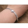 thumbnail image 4 of K-KED Solid 925 Sterling Silver Chain Women Lucky Heart Adjustable Link Bracelet, 4 of 4