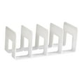thumbnail image 4 of flameer 4 Compartment Book Storage Rack Acrylic Bookends Bookshelf Dividers for Bookcase White, 4 of 8