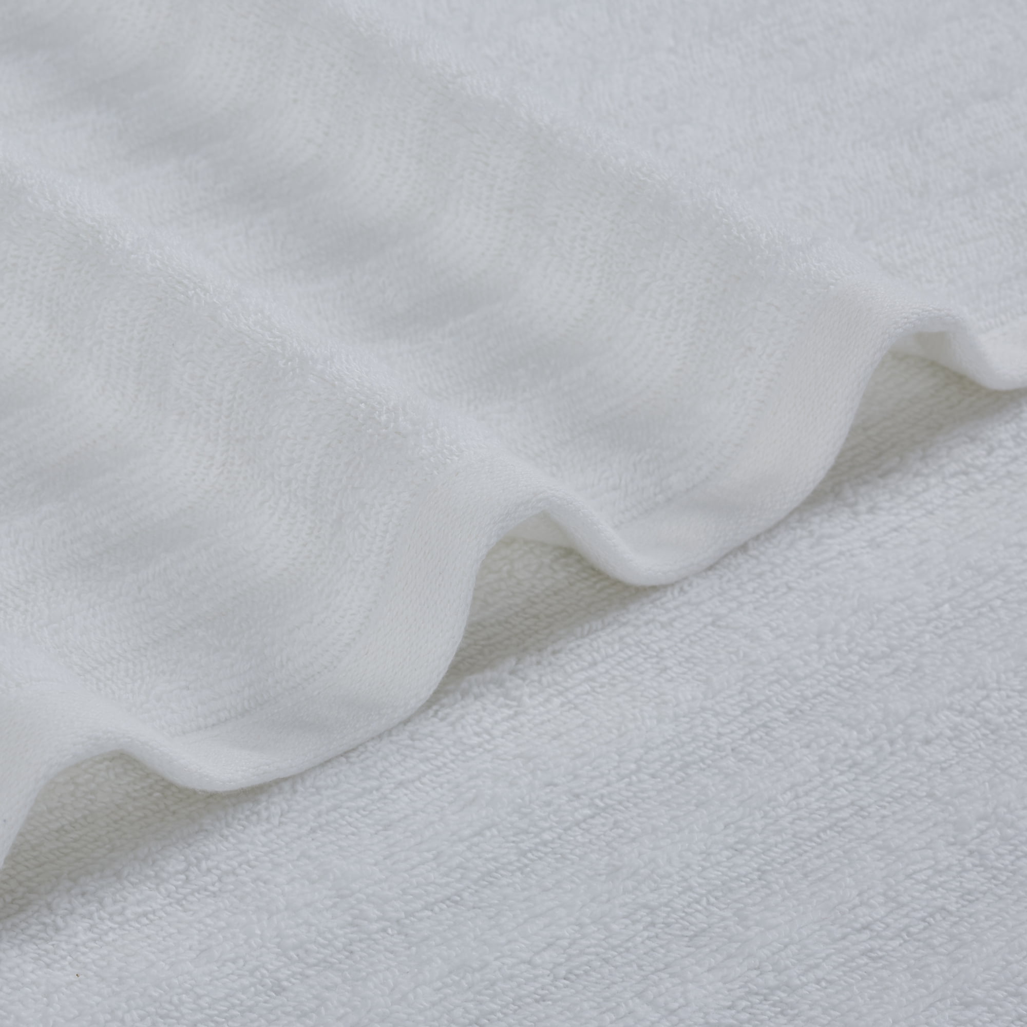 Performance Cotton Bath Towel, Super Soft Quick Dry Fade Resistant, Textured White