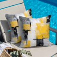 thumbnail image 5 of Abstract Mottled Throw Pillow Cover Retro Yellow Gary Stitching Cotton Linen Cushion Cover Throw Pillow Case with Invisible Zipper for Couch Sofa Bed Chair Car 16x16 Inch, 5 of 12