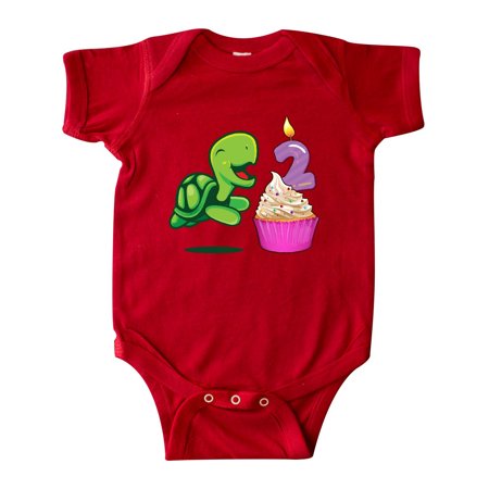 

Inktastic 2nd Birthday Turtle Gift Baby Boy or Baby Girl Bodysuit