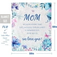 thumbnail image 5 of Gifts for Mom, Mom Christmas Birthday Gifts for Mom, Gifts for Mom from Daughter Son, Best Mom Gift for Mom Unique, New Mom Gifts Soft Throw Blanket with Floral 50x60in, 5 of 9