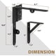 thumbnail image 2 of Kit de puerta antihundimiento y pestillo de puerta – Soporte de esquina de puerta con bisagras de puerta resistente para vallas de madera, soporte de esquina de puerta sin caída para puertas, entradas, 2 of 7