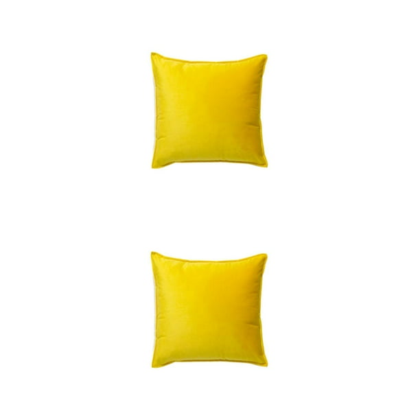 Kearding Funda de cojín de asiento Funda de almohada de repuesto Amarillo Amarillo 40x40cm 2Conjunto