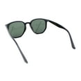 thumbnail image 4 of Mens Polarized Thin Plastic Horn Rim Hipster Rectangle Retro Sunglasses Shiny Black - Green, 4 of 4