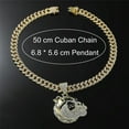 thumbnail image 4 of Men Women Hip Hop Animal Dog Head Pendant Necklace 13mm Crystal Cuban Chain HipHop Iced Out Bling Necklaces Fashion Charm Jewelry, 4 of 8