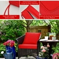 thumbnail image 6 of Gymax 2PCS Deep Seat Chair Cushion Pads Set Indoor Outdoor W/ Rope Belts Red, 6 of 10