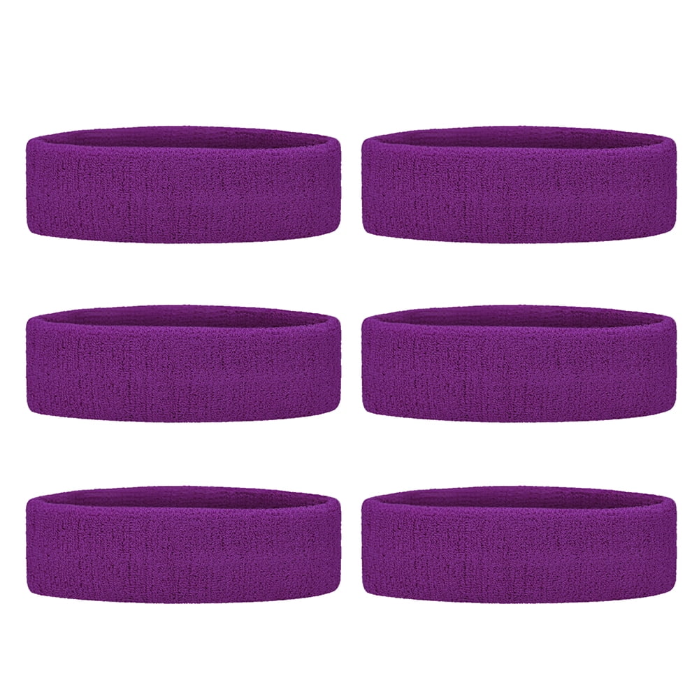 GoGo GOGO 6 Pieces Sports Headbands Terry Cloth Sweat Absorbing Head