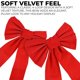 thumbnail image 3 of Good Old Values ​​Lazo navideño de terciopelo rojo, 9 pulgadas x 16 pulgadas, paquete de 4 lazos navideños, 3 of 5