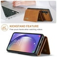 thumbnail image 3 of Back Wallet Case for Samsung Galaxy A54 5G, Detachable Card Slots Holder Kickstand Magnetic Closure Cover with Premium PU Leather Soft Silicone Shockproof Drop Resistant Protective Case,Brown, 3 of 10