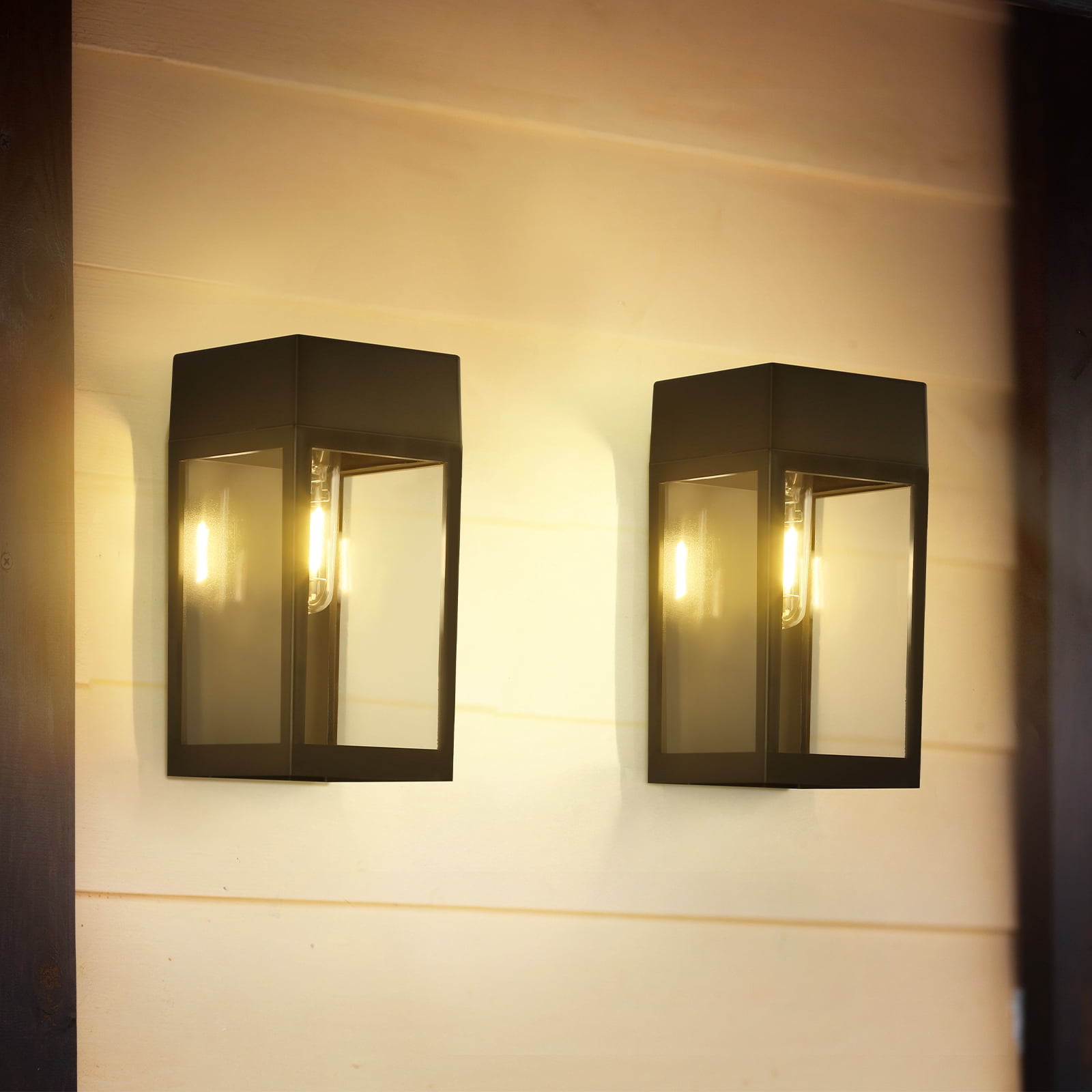 Solar Square Wall Sconce, Waterproof LED Wall Sconce, Solar, Outdoor Lighting, Decorative Lights for Garden, House, Patio, Garden, Hallway.