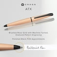 thumbnail image 2 of Cross ATX Brushed Rose Gold with Machine-Turned, Diamond-Pattern Engraving with Polished Black PVD Appointments Ballpoint Pen, 2 of 7