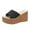 Black, variant on TKYCMSUAKI Women's Platform Sandals Comfortable Open Toe Slip On Wedge Slides Summer Casual Flatform Chunky Sandals