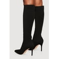 thumbnail image 3 of Women's Stiletto Pointy Toe Knee High Sock Boots, 3 of 3