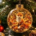 thumbnail image 6 of 2026 Christmas Home Party Decoration Fall Ornament Forest Wildlife In Glass Ball Hanging Ornament Pumpkin Maple Leaf Thanksgiving Christmas Tree Decor Christmas Celebration Party Supplies, 6 of 7