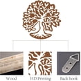 thumbnail image 3 of Tree of Life Wood Wall Art Wall Decor Sign Decorations Cactus Wooden Sculpture Spiritual with Hook for Farmhouse Home Living Room Gift Christmas Decor 12 x 12 Inch(Brown) Camel, 3 of 9