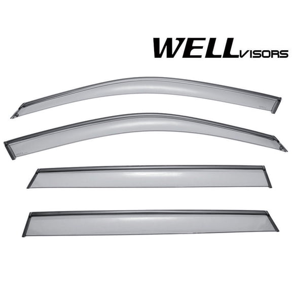 Wellvisors Side Window Visors Deflectors Rain Guards With Black Trim for 2007-2018 BMW X5 E70 F15 3-847BM009