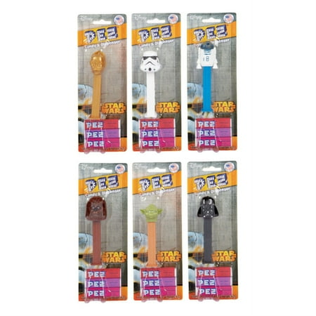 PEZ Candy Star Wars Assortment, 1 Candy Dispenser Plus 3 Rolls Assorted Fruit Candy, 1 Count, 0.87 oz