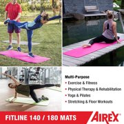 AIREX Fitline 140 Cushioned Foam Fitness Mat for Yoga & Pilates, Aqua