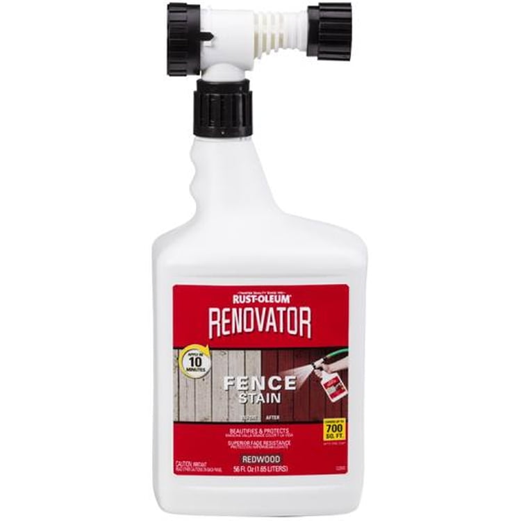 RustOleum Renovator SemiTransparent Redwood Fence Stain 56 oz. Case