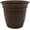 Chocolate, variant on Eclipse Round Planter with Saucer - Outdoor & Indoor Plant Pot with Drainage Holes - Lightweight, UV-Resistant Plastic Pots for Plants, Flowers & Herbs (6" Warm Gray, Pack of 1)
