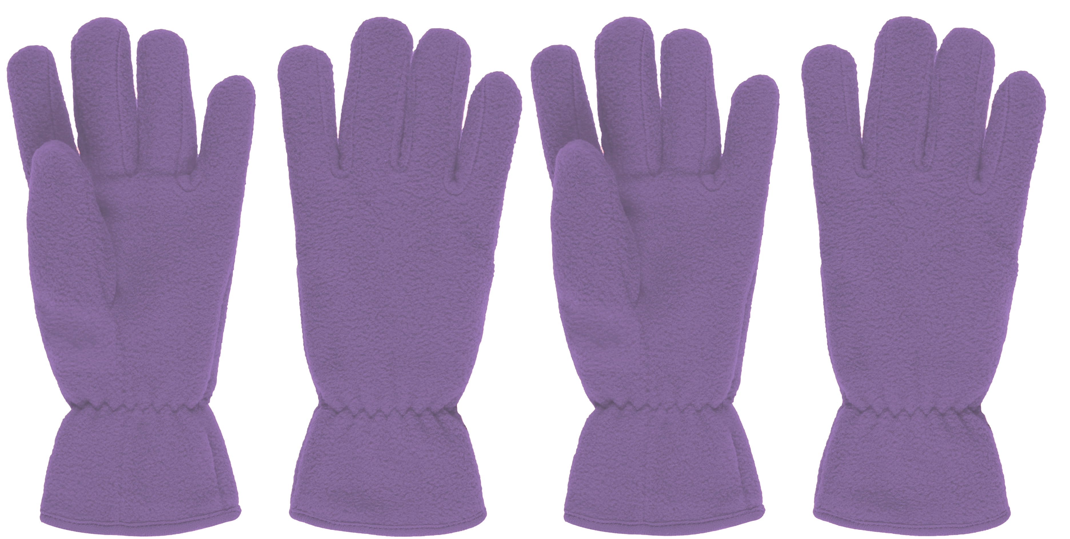 Toddler/Kids Soft And Warm Fleece Lined Gloves (12Y, 2 Pk Purple