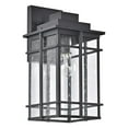 thumbnail image 2 of Lighting KENNETH Transitional 1 Light Textured Black Outdoor Wall Sconce 14" Height, 2 of 7