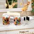 thumbnail image 4 of Yayeee 2 Pack Qtip Holder Bathroom Cotton Swab Canister with Lid Clear Dispenser Set, Minimalist Triangles, 4 of 6