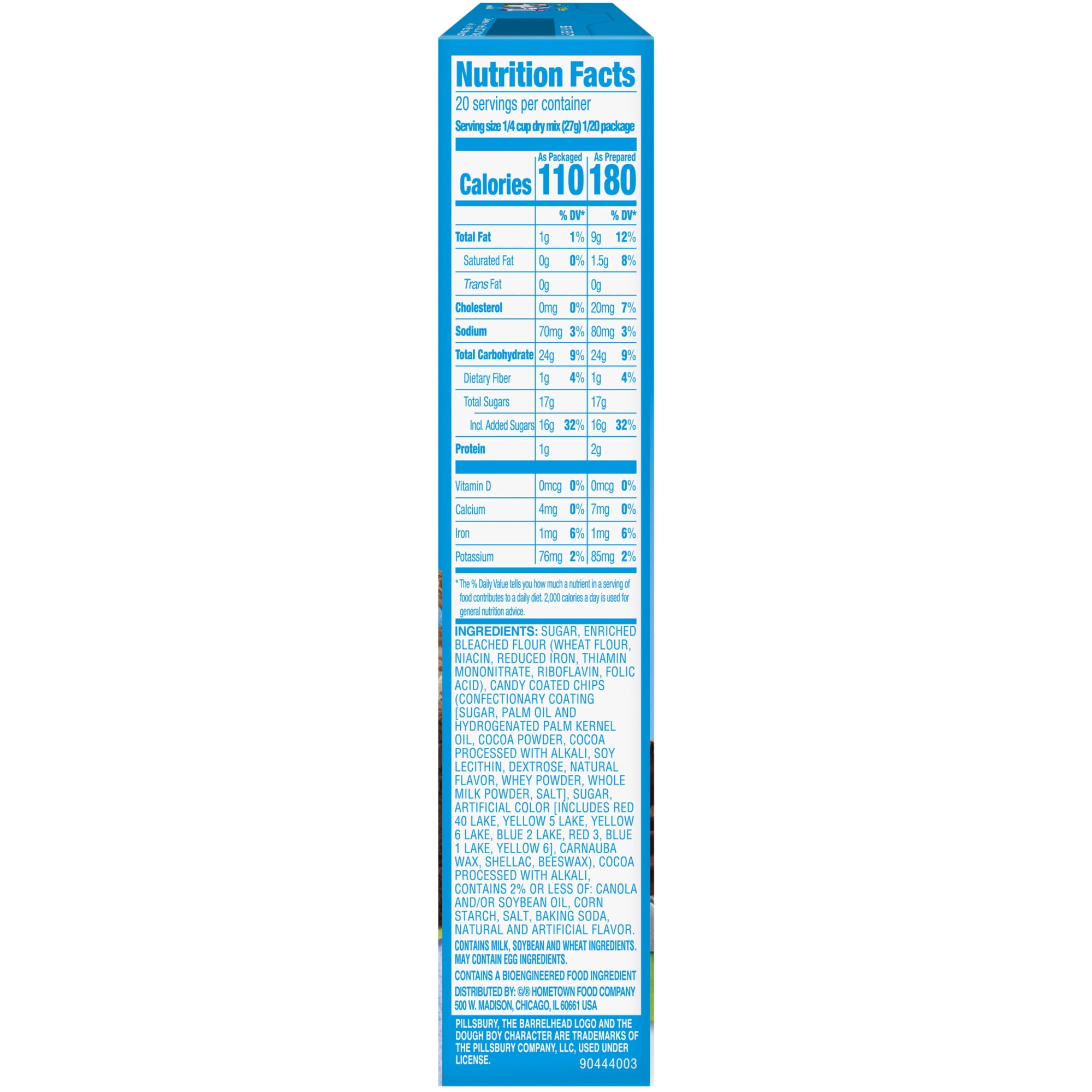 Pillsbury Funfetti Chocolate Fudge Brownie Mix with Candy Coated Chips, 19.4 oz Box