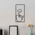 thumbnail image 3 of 2x Esculturas De Pared De Línea De Decoración De Arte De Pared De Metal Moderno Para Estilo De Dormitorio De Oficina I, 3 of 9