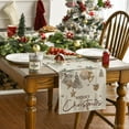 thumbnail image 2 of mubwai Xmas Pine Ornament Snowflake Merry Christmas Table Runner, Seasonal Winter Kitchen Dining Table Decoration for Home Party Decor 13x120 Inch, 2 of 7