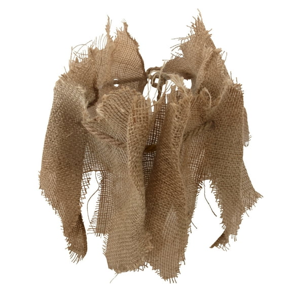 Nicky Bigs Novelties Unisex Adult Scarecrow Burlap Collar | Natural Taupe Neck Piece | Adjustable Rope Tie | Scary Happy Wicked Creepy | Halloween Costume Accessory Decoration