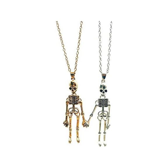 Punk GothSku11Necklaces,Matching Necklace for Couples or Best Friends,Best Friend Necklace,Friendship Necklace Gift