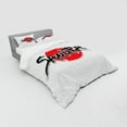 thumbnail image 2 of Ambesonne Japanese Bedding Set 4 Pcs, Samurai Lettering Sun, Queen, Red Black, 2 of 2