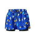 thumbnail image 3 of BULLPIANO Boys Swim Trunks with Compression Boxer Brief Liner Boys Bathing Suit, 3 of 9
