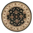 thumbnail image 3 of SAFAVIEH Lyndhurst Miah Floral Border Area Rug, Black/Ivory, 5'3" x 5'3" Round, 3 of 7