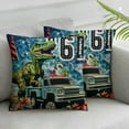 thumbnail image 3 of Birthday Boy T-Rex Dinosaur Monster Truck 4 Years Old Throw Pillow, 3 of 7