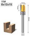 thumbnail image 2 of 1PC Woodworking Bearing Trimmer 6mm Handle Alloy Straight Edge Milling Cutter Computer Engraving Machine Slotting Tool, 2 of 7