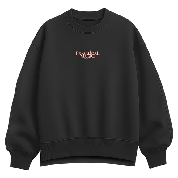 Practical Magic - Small Logo Oversized Fleece Crew Sweatshirt
